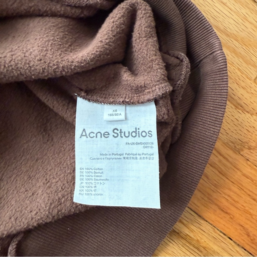Acne Studios Coffee Brown Face Patch Sweatshirt - image 6
